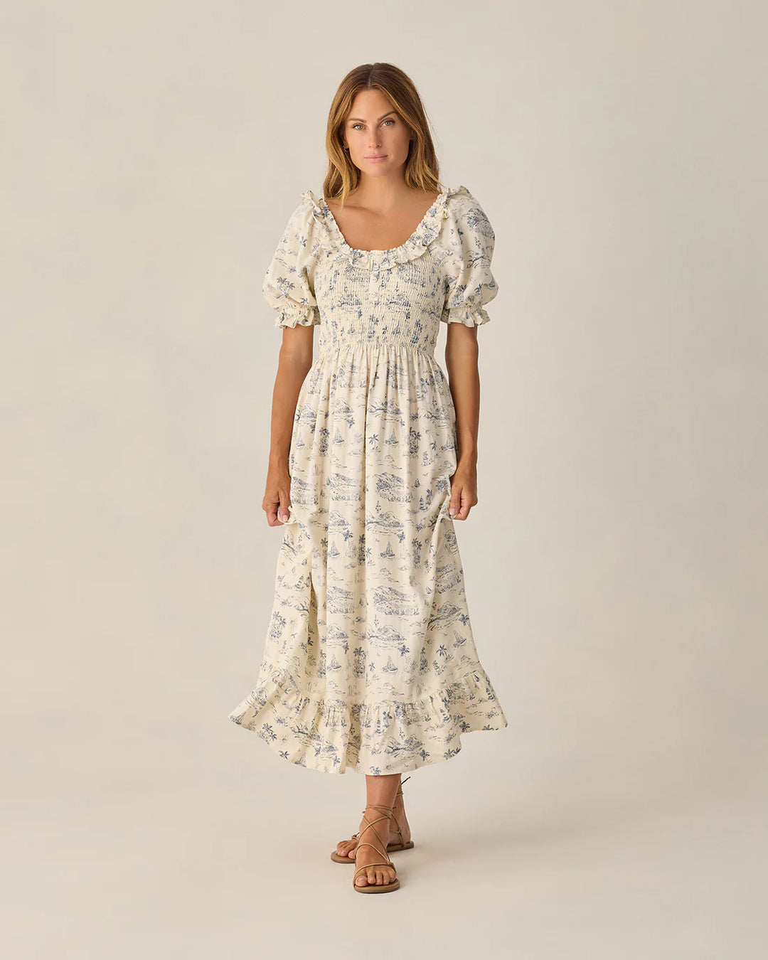 Women's Lexi Dress Ocean Toile