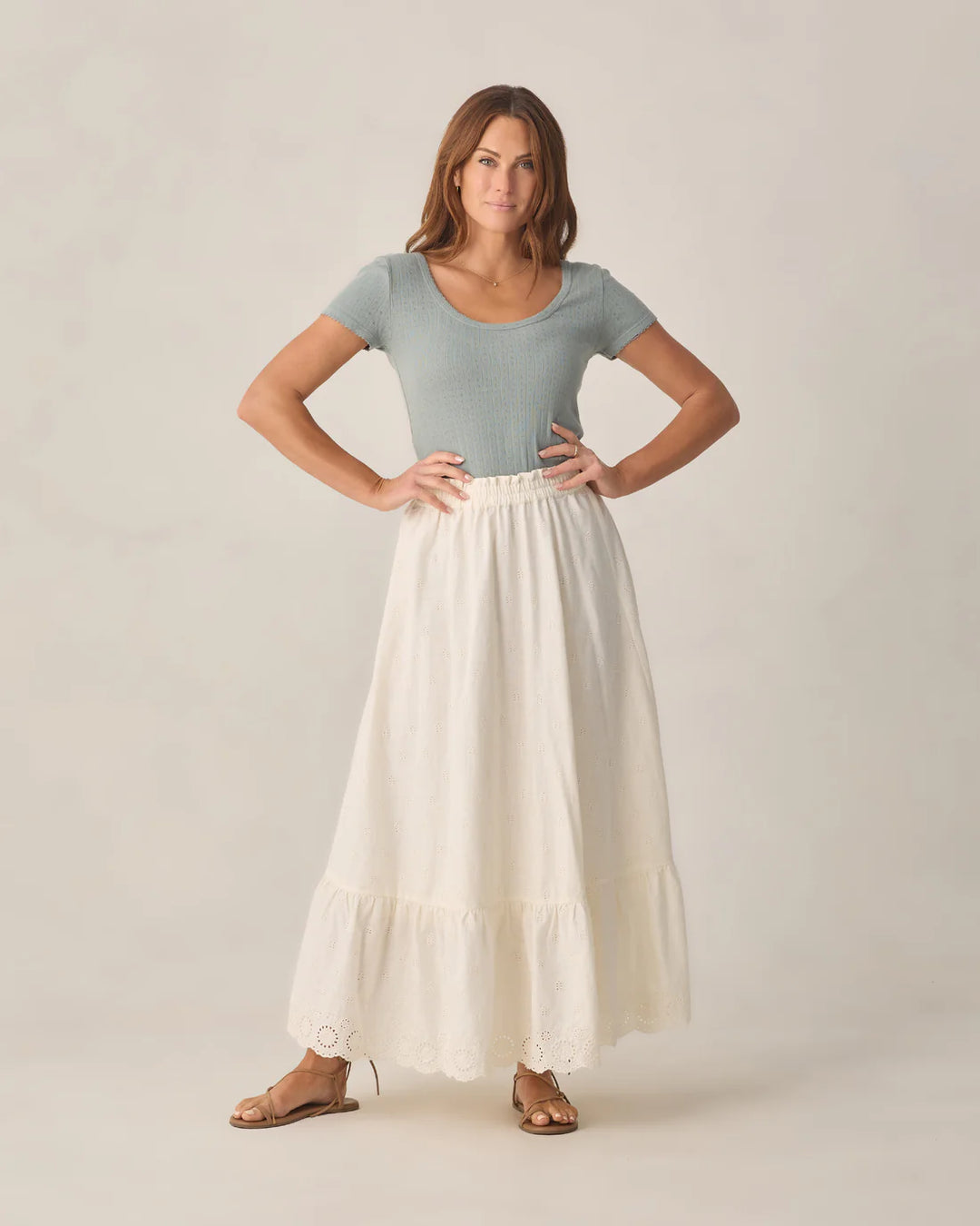 Women's Rose Maxi Skirt Ivory - S