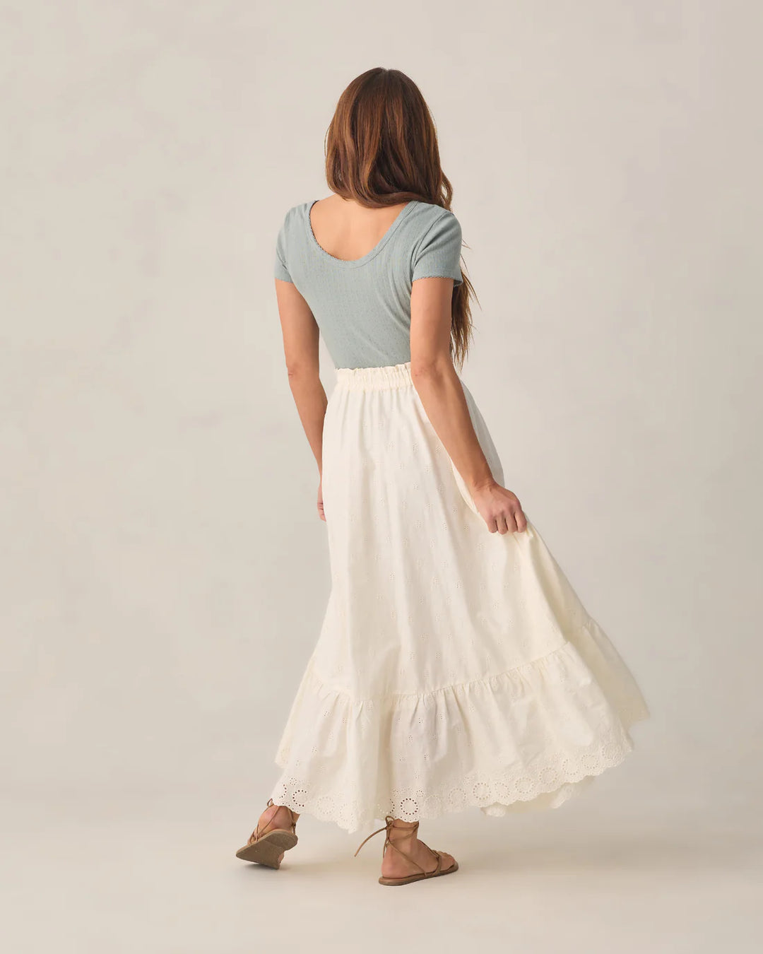 Women's Rose Maxi Skirt Ivory - S