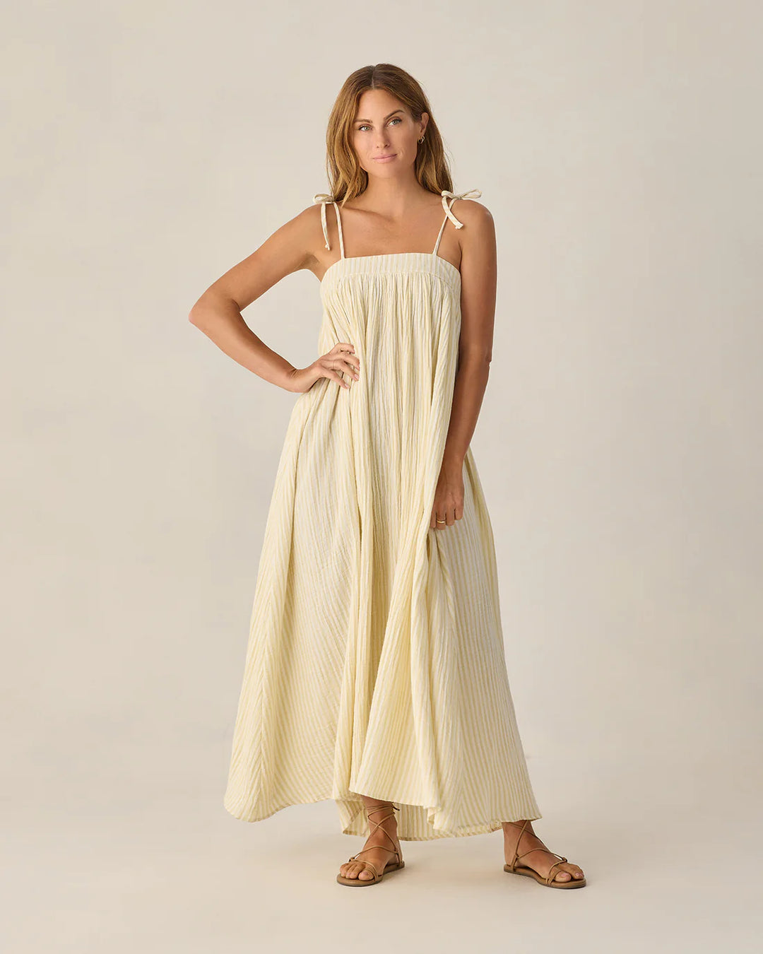 Women's Malea Dress Citron Stripe - S