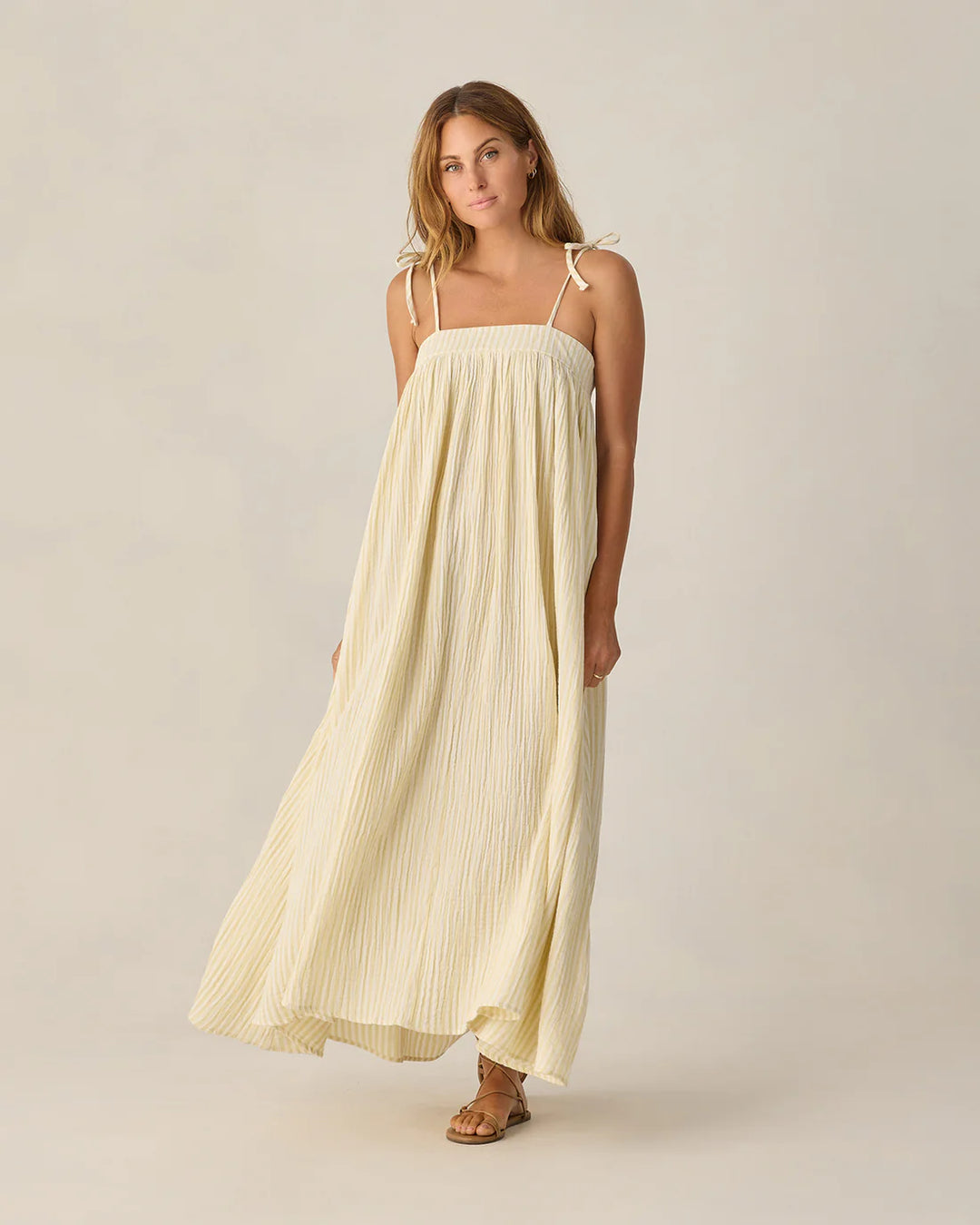 Women's Malea Dress Citron Stripe - S