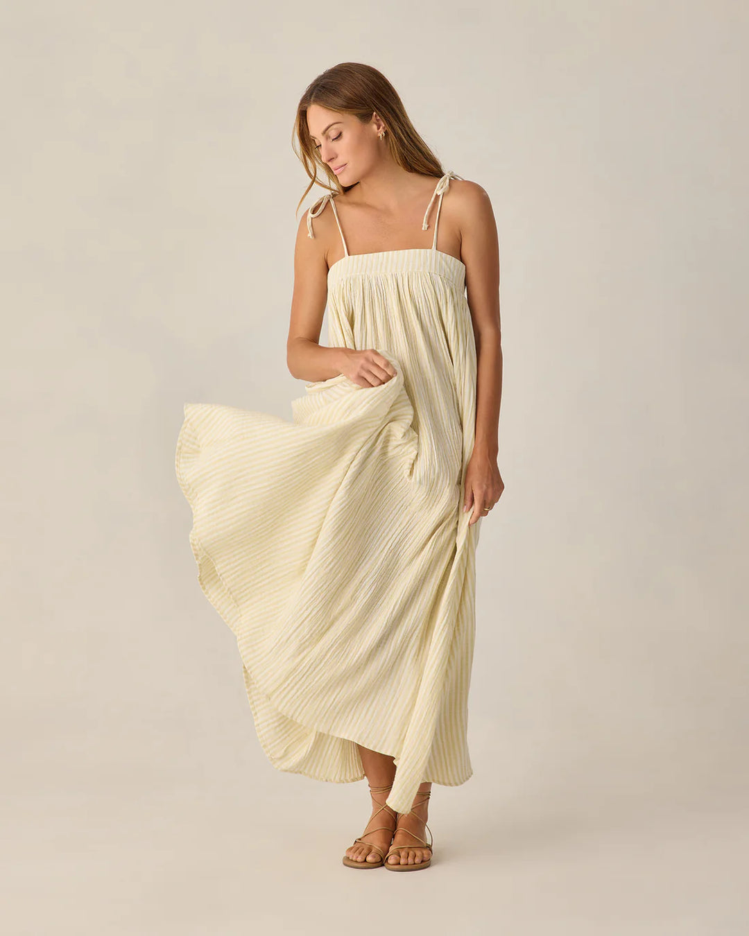 Women's Malea Dress Citron Stripe - S