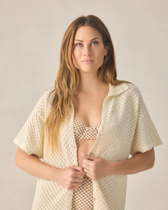 Women's Crochet Cover Up Natural - S