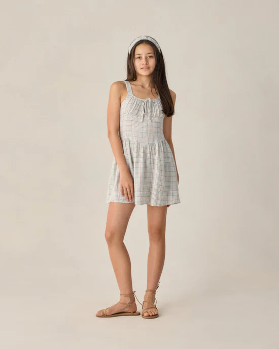 Primrose Mini Dress Light Blue Plaid