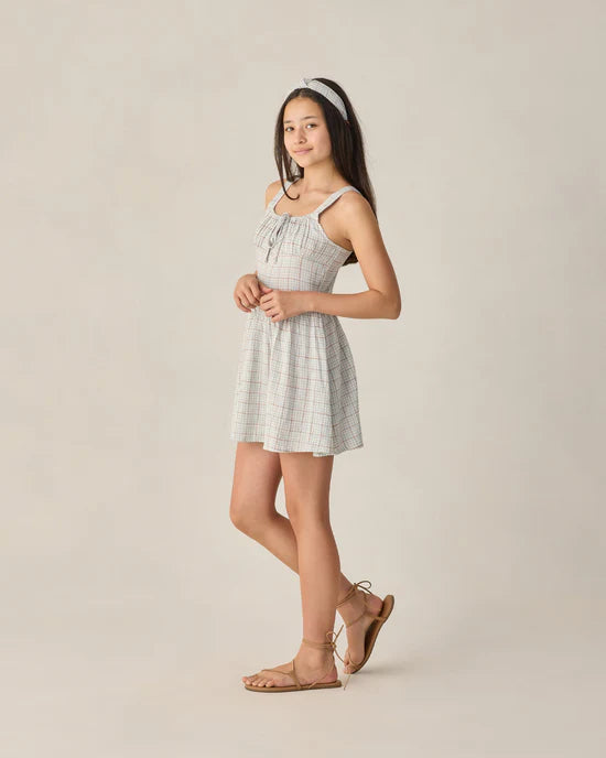 Primrose Mini Dress Light Blue Plaid