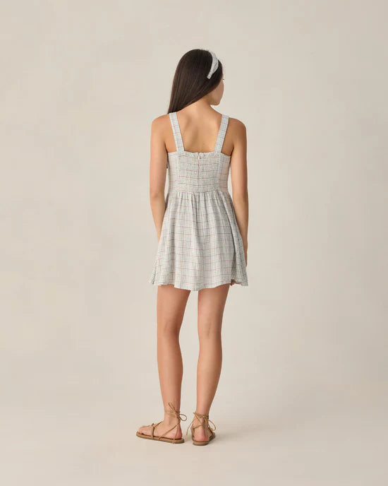Primrose Mini Dress Light Blue Plaid