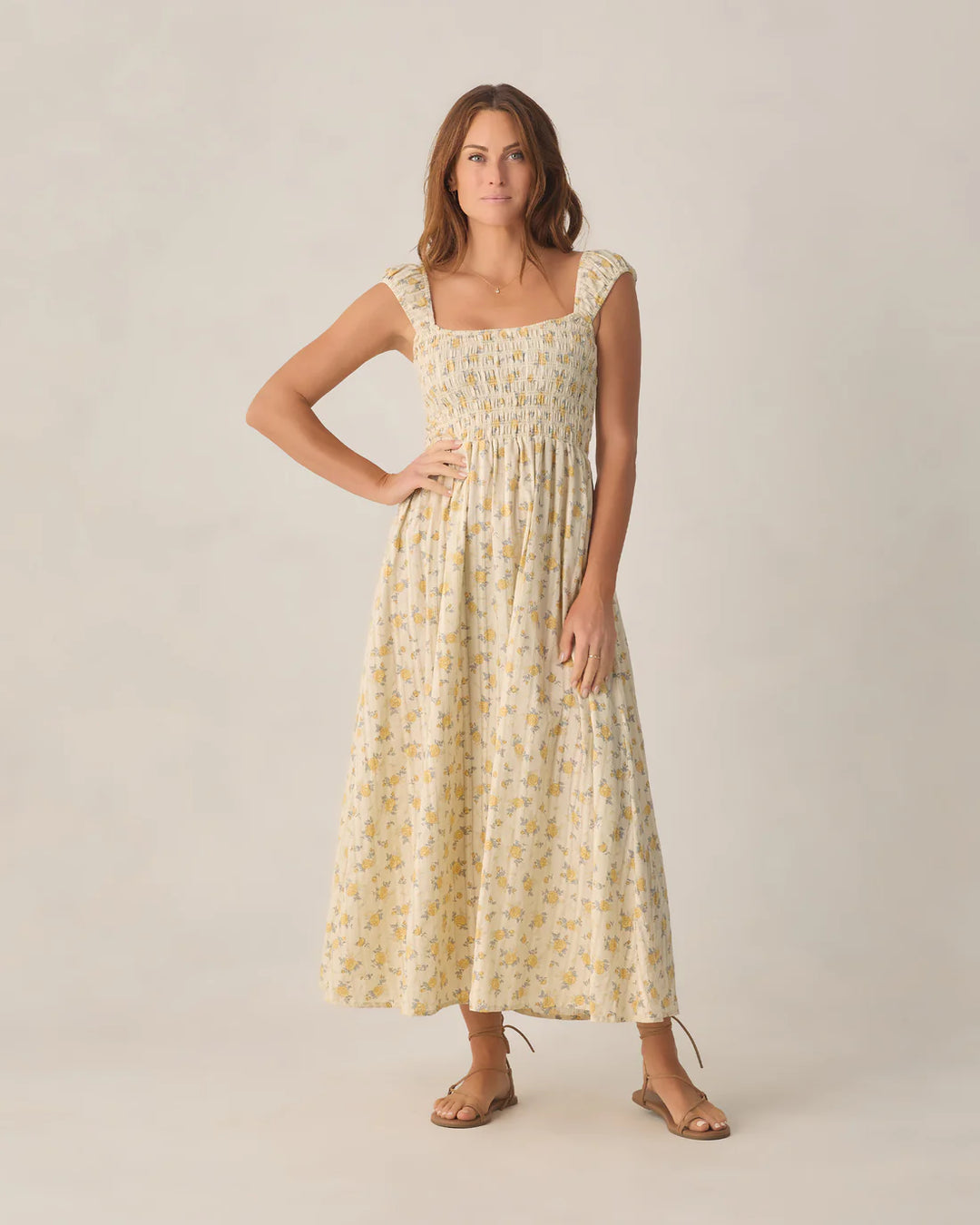 Women's Ivy Dress Lemon Ditsy Flower - S