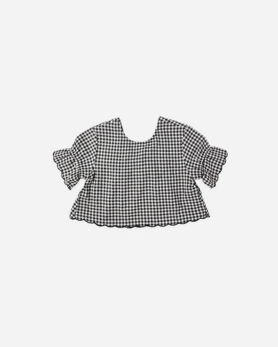 Francie Blouse - Black Gingham