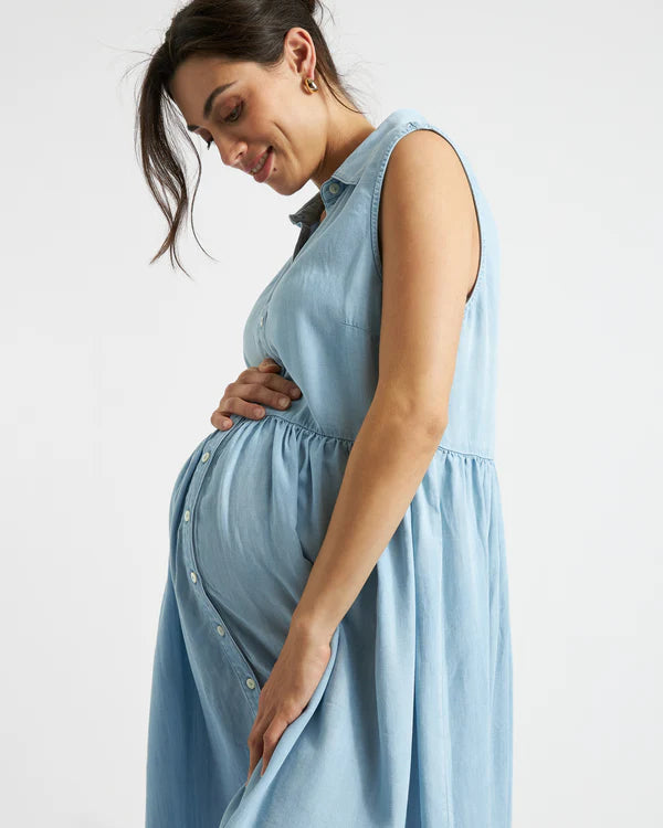 Bec Chambray Dress Clean Fade