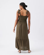 Load image into Gallery viewer, Brandi Shirred Dress Khaki
