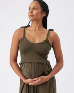 Load image into Gallery viewer, Brandi Shirred Dress Khaki
