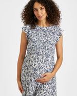 Load image into Gallery viewer, Edie Nursing Dress Washed Indigo / White
