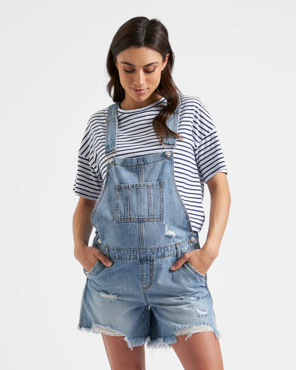 Denim Short Overalls
