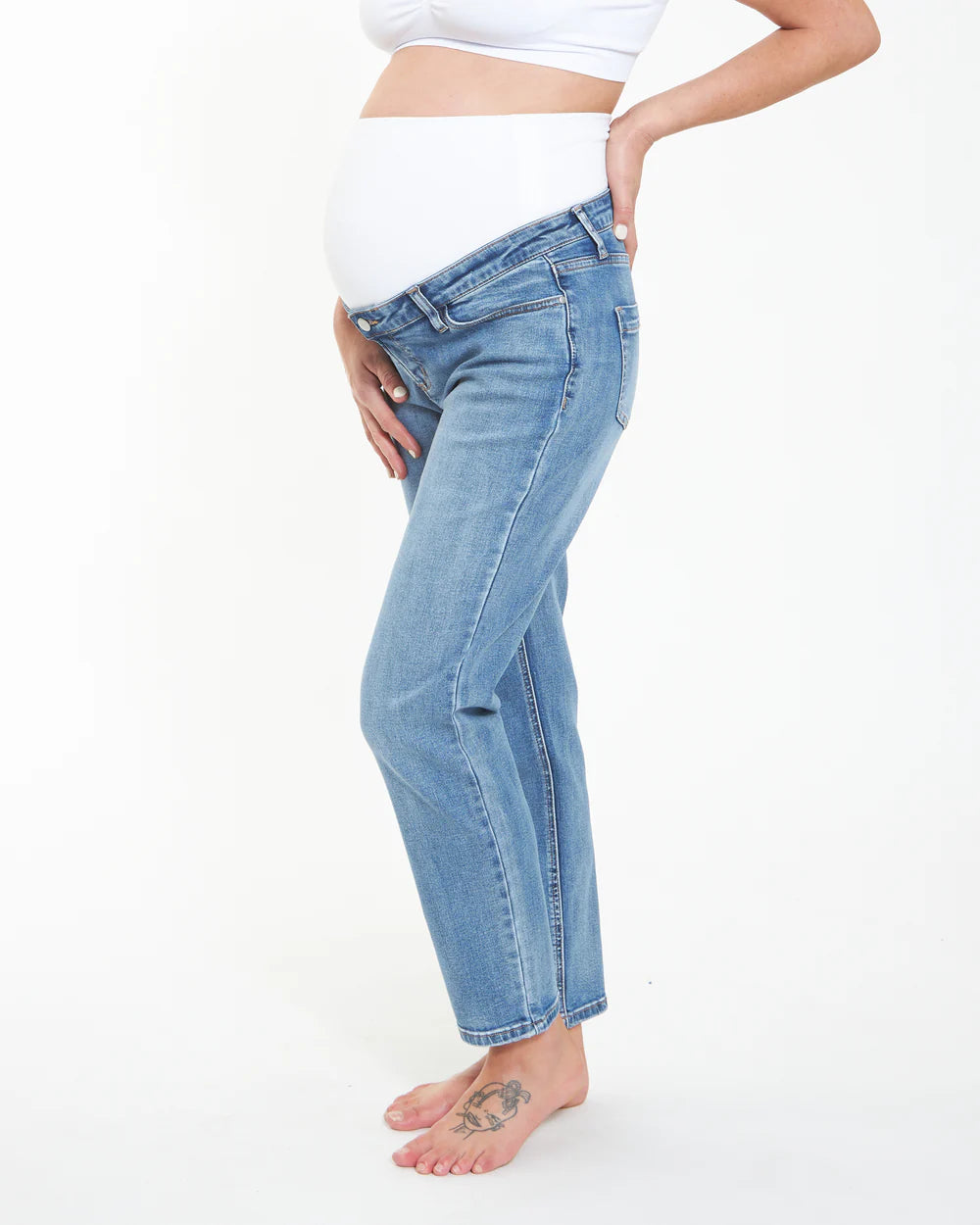 Hunter Over Bump Crop Jean - Vintage Wash