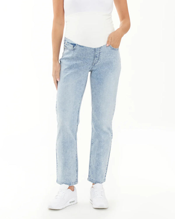 Nova Over Bump Crop Jean - Blue Haze
