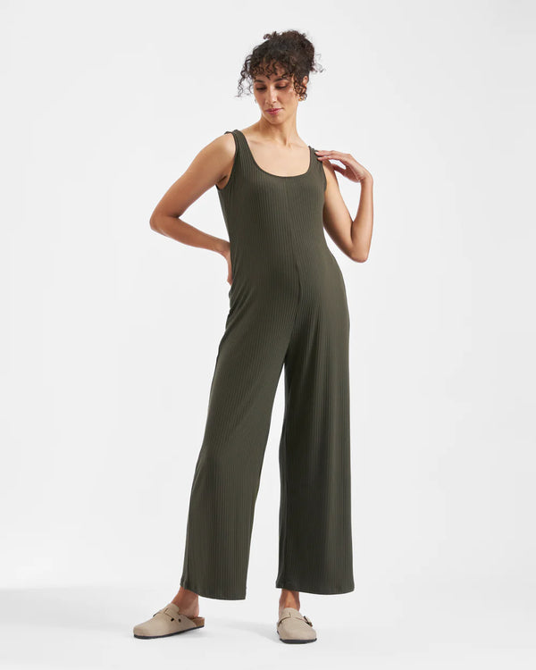 Bobby Rib Jumpsuit Khaki
