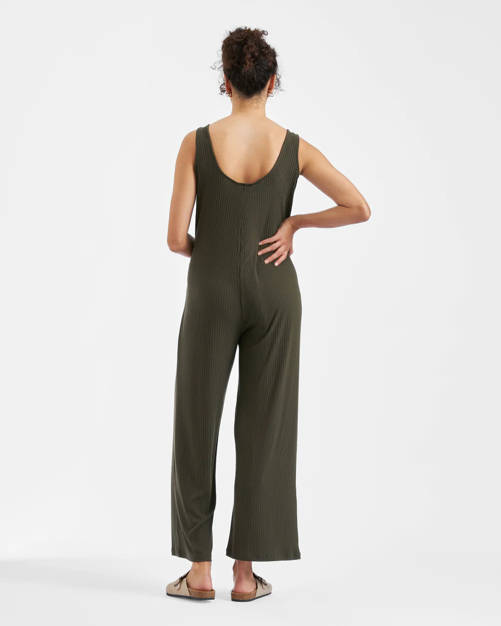 Bobby Rib Jumpsuit Khaki