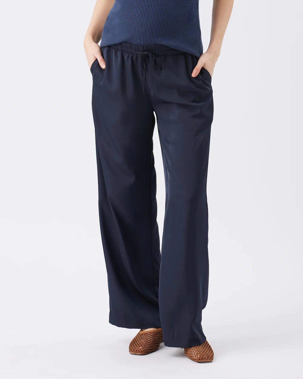Tamara Satin Pull-on Pants