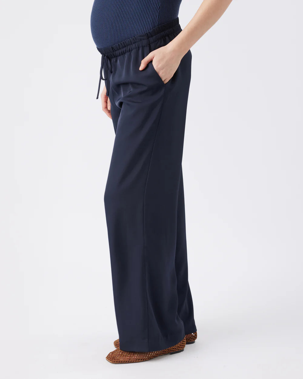 Tamara Satin Pull-on Pants
