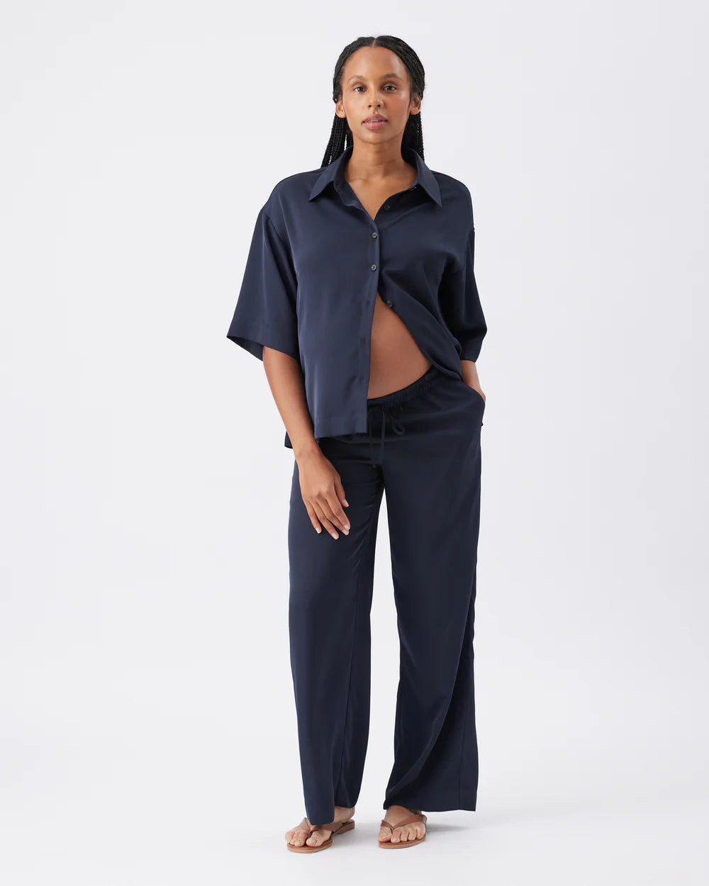 Tamara Satin Pull-on Pants