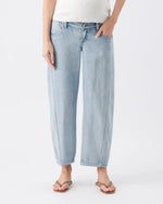 Load image into Gallery viewer, Ripe Maternity – Lex Barrel Leg Jean - Light Wash
