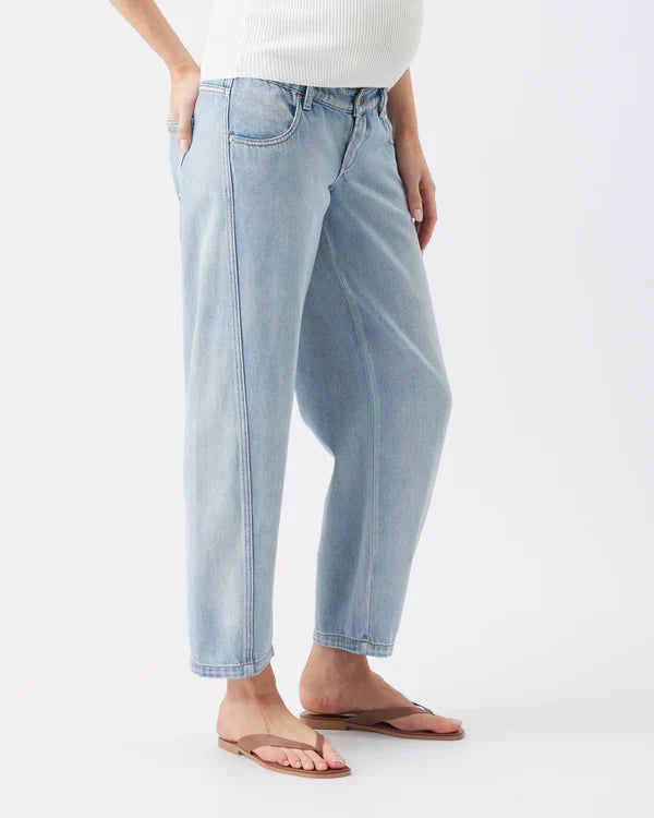 Ripe Maternity – Lex Barrel Leg Jean - Light Wash