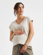 Load image into Gallery viewer, Ripe - Marly Zip Nursing Tee Stone
