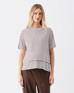 Load image into Gallery viewer, Ripe - Claudette Nursing Tee White / Chocolate

