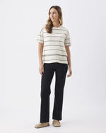 Load image into Gallery viewer, Ripe – Claudette Nursing Tee - Ecru/Black
