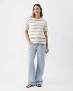 Load image into Gallery viewer, Ripe – Claudette Nursing Tee - Ecru/Black
