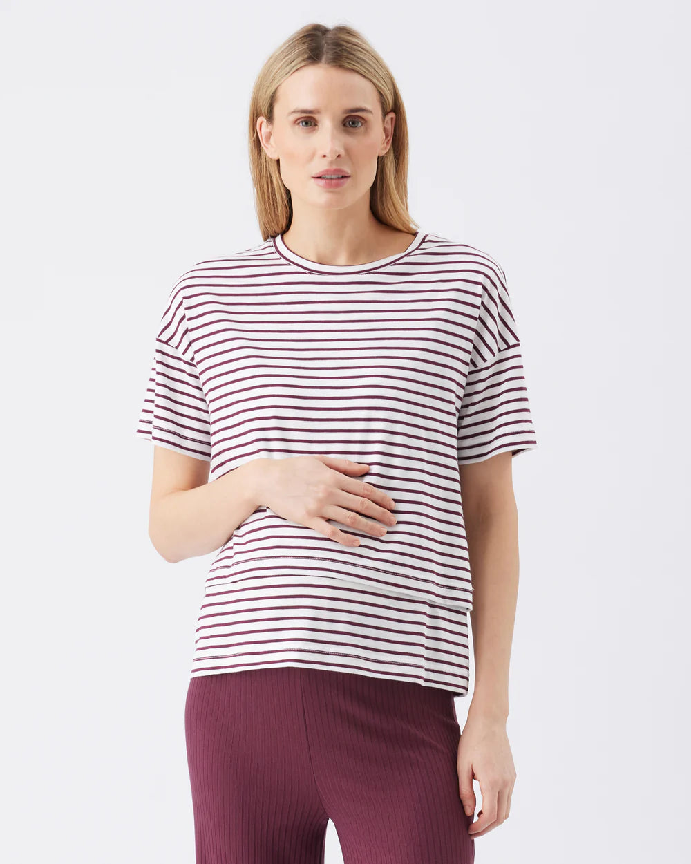 Claudette Nursing Tee Maroon