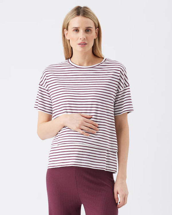 Claudette Nursing Tee Maroon