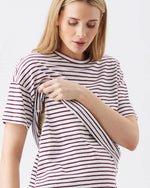 Load image into Gallery viewer, Claudette Nursing Tee Maroon
