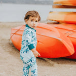 Load image into Gallery viewer, Full Zipper Sunsuit-Turtley Cute
