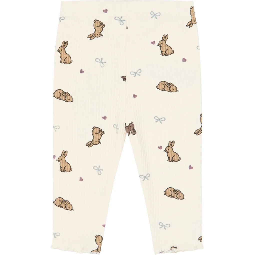 Rib Leggings - Gardenia