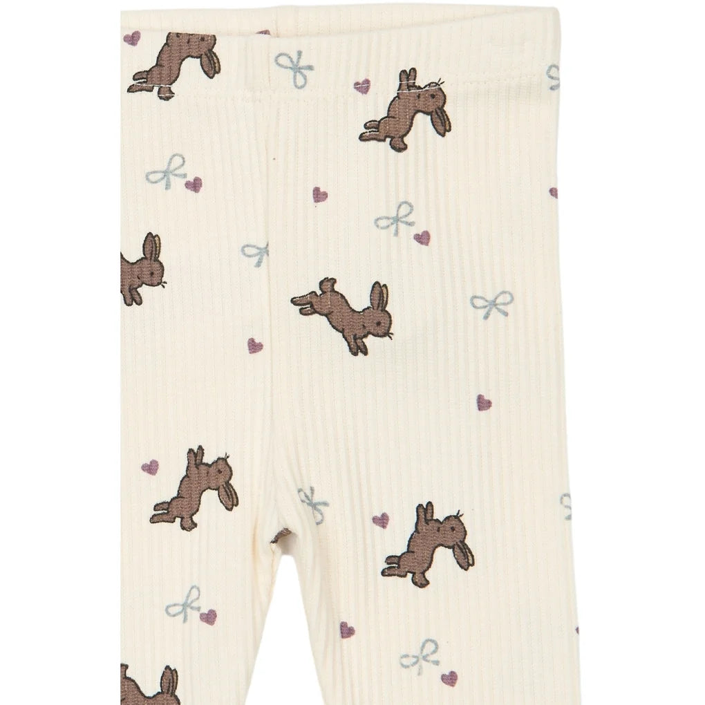 Rib Leggings - Gardenia