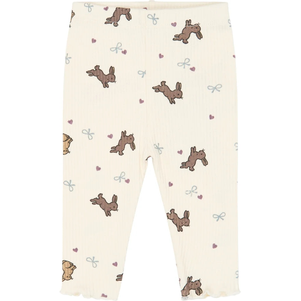 Rib Leggings - Gardenia