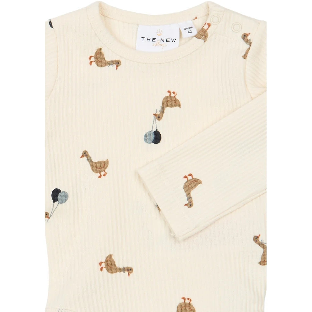 Rib Bodysuit - Birthday Ducks