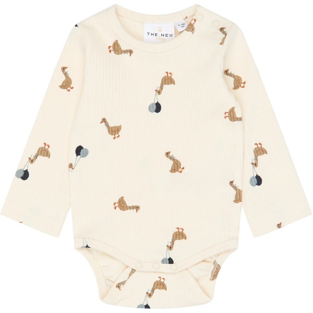 Rib Bodysuit - Birthday Ducks