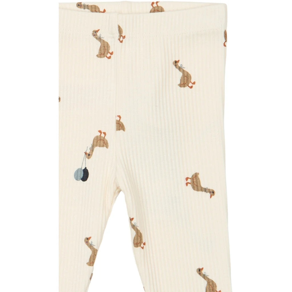 Rib Leggings - Birthday Duck