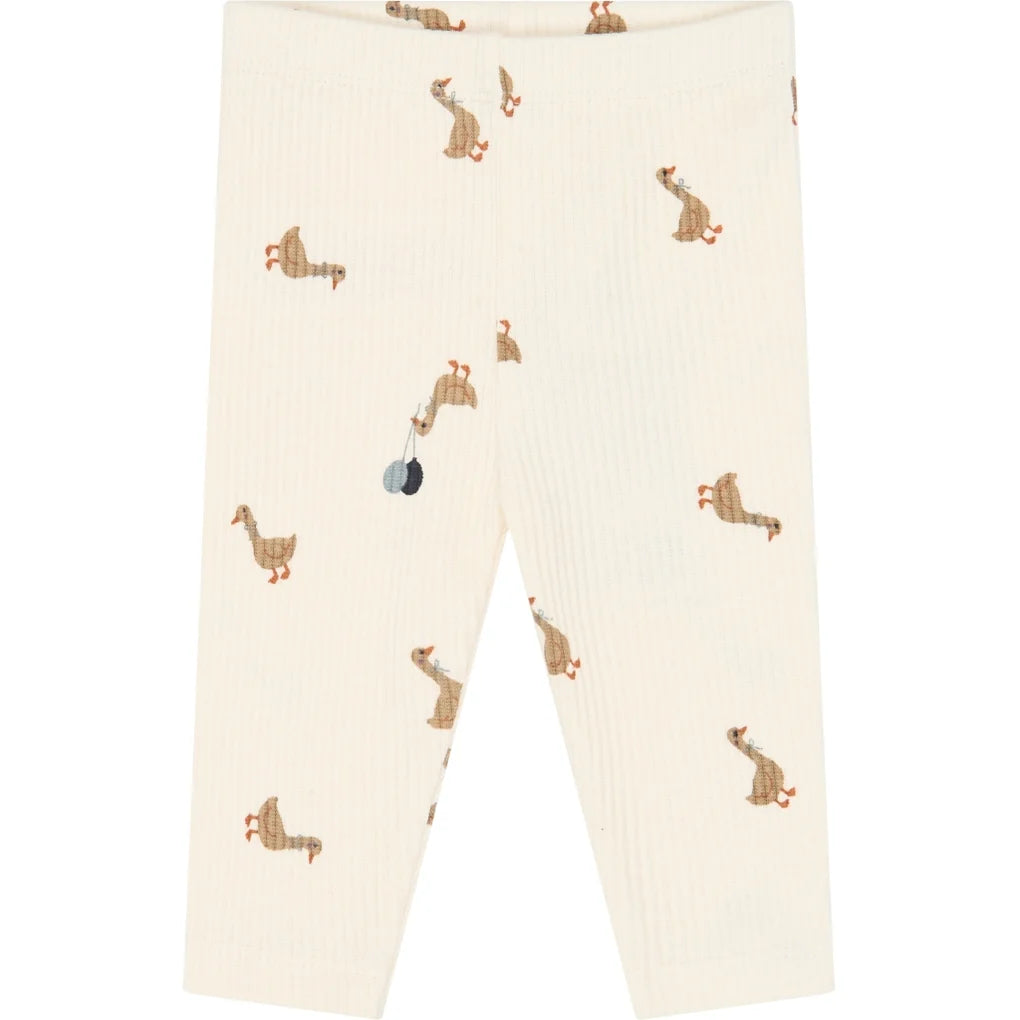 Rib Leggings - Birthday Duck