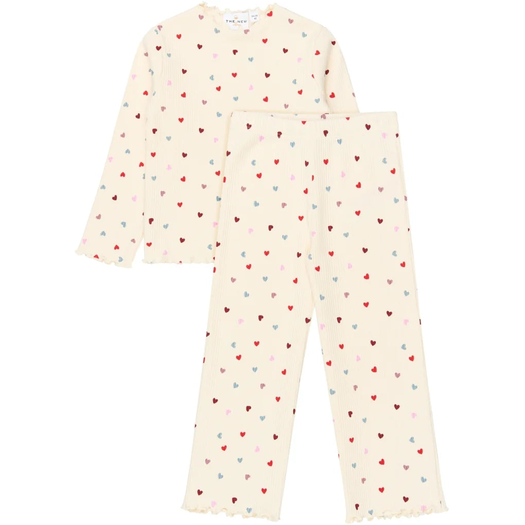 Gardenia Ribbed Set - Hearts