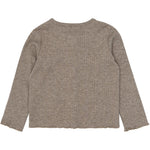 Load image into Gallery viewer, LS Rib Cardigan - Sparkly Taupe
