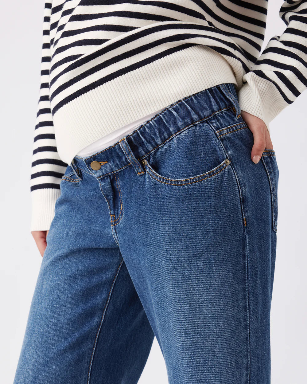 Billie Elastic Waist Jean - Dark Wash
