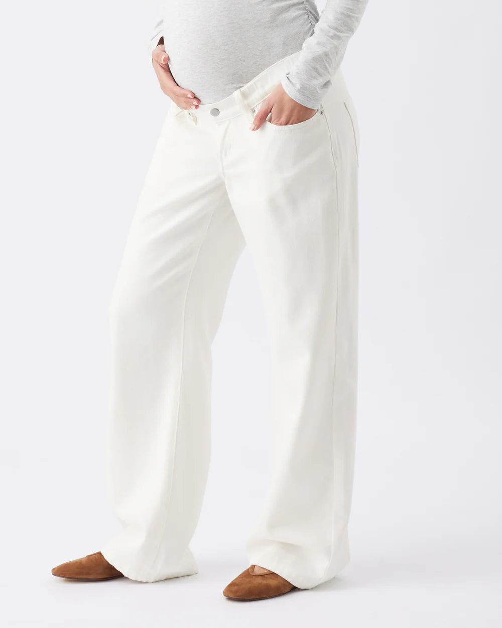 Billie Elastic Waist Jean - Ecru