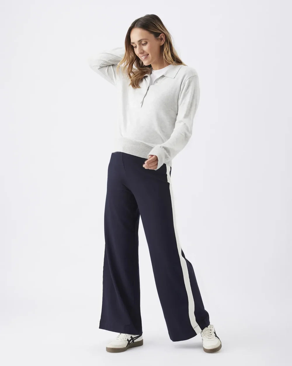 Ripe Maternity Ari Wide Leg Pant – Midnight / White
