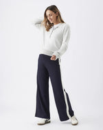 Load image into Gallery viewer, Ripe Maternity Ari Wide Leg Pant – Midnight / White
