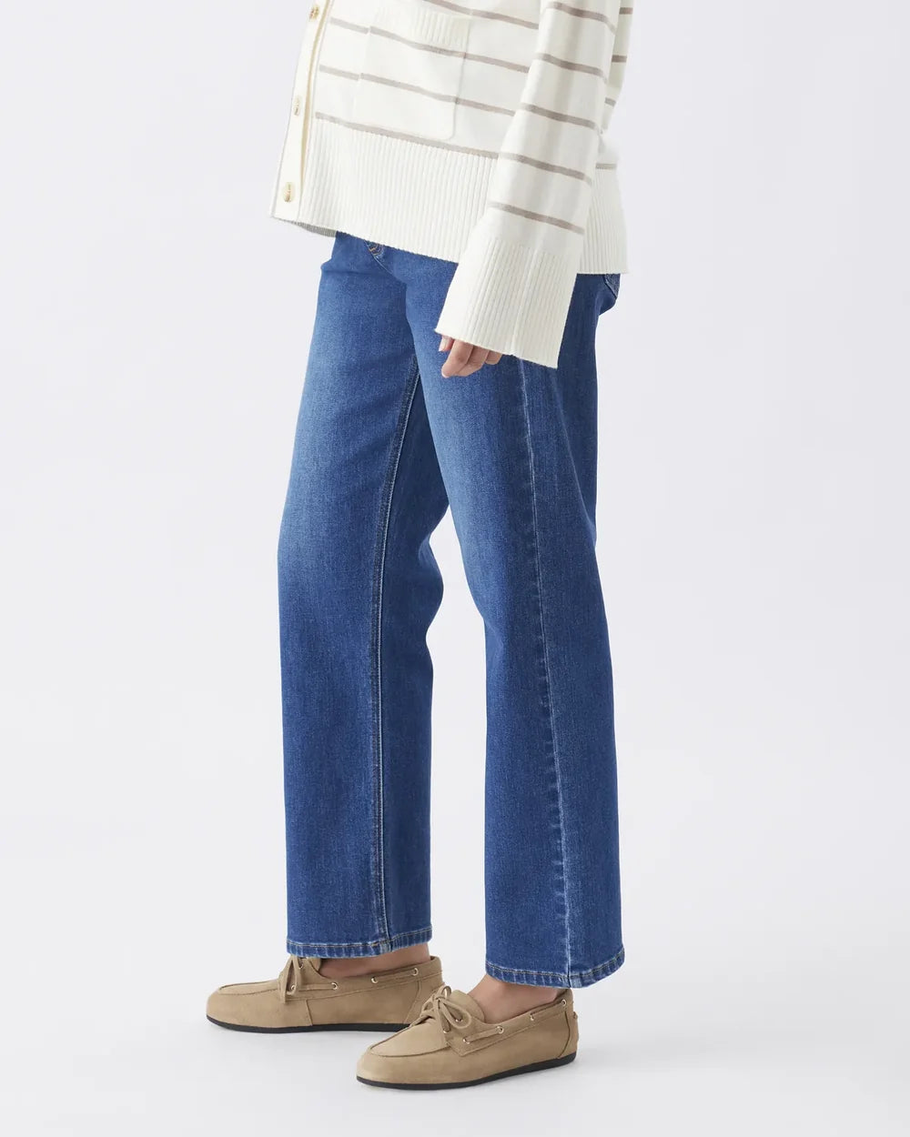 Ripe Maternity Teddy Straight Jean – Indigo Blue