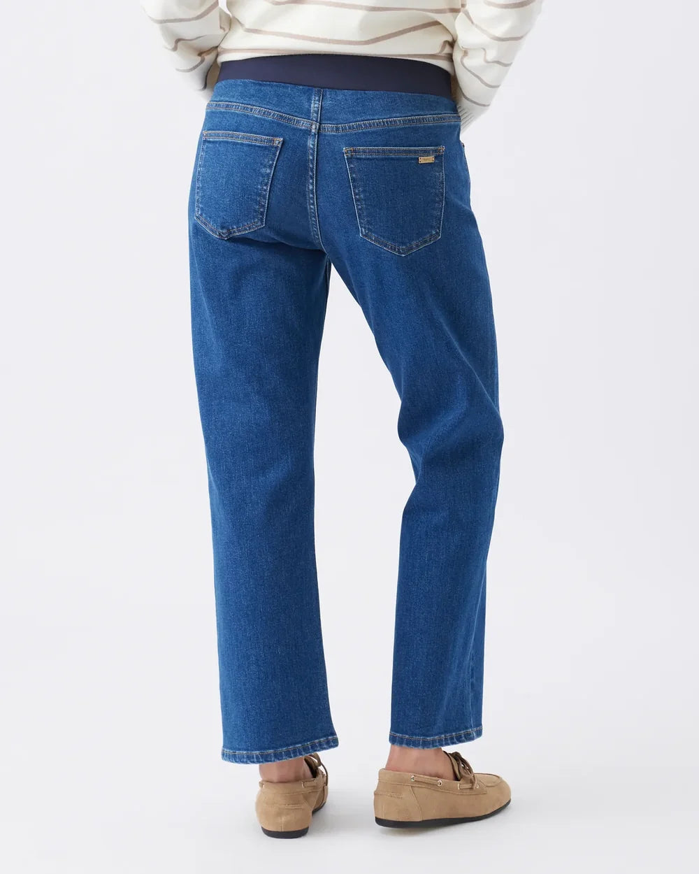 Ripe Maternity Teddy Straight Jean – Indigo Blue