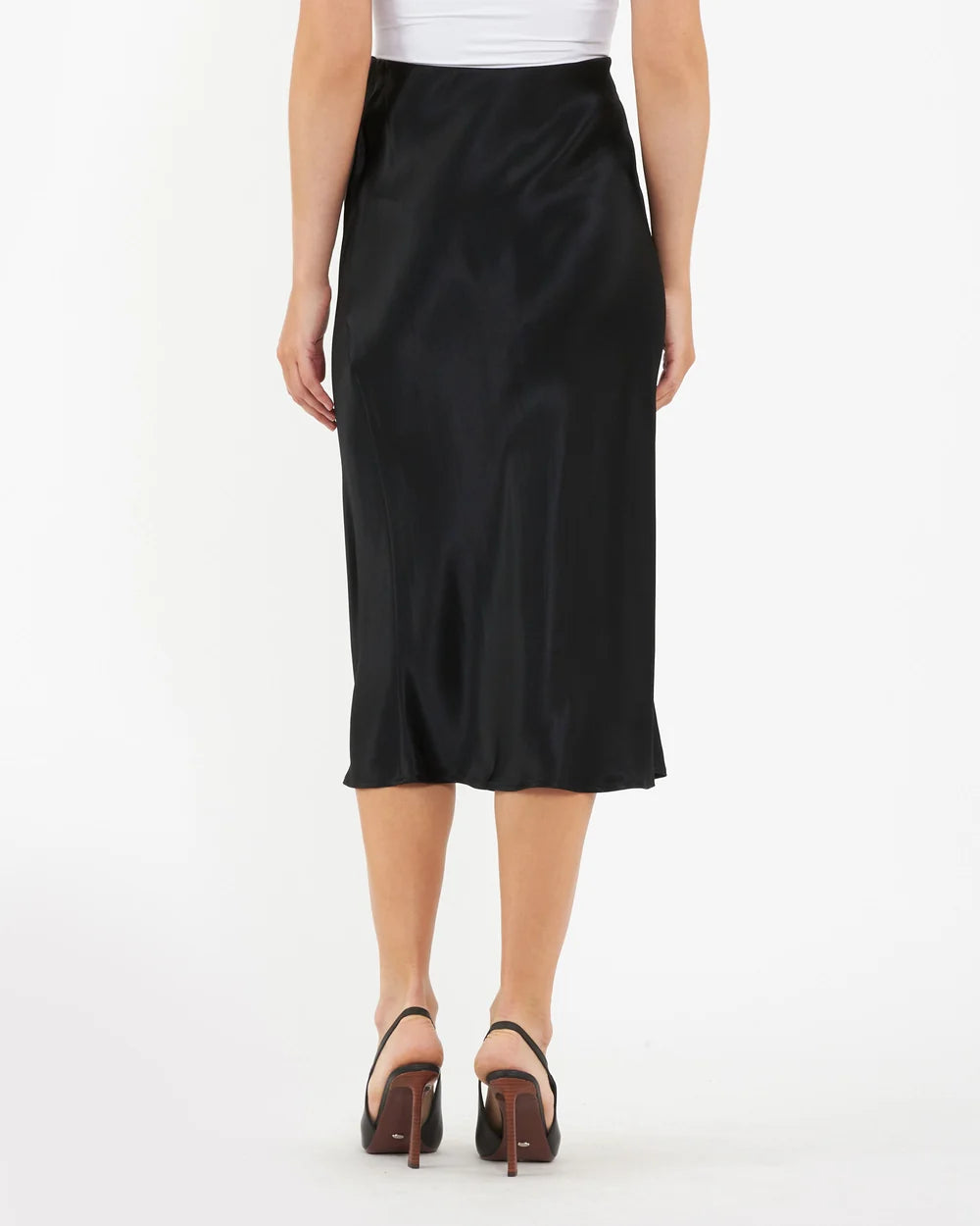 Ripe Maternity Crystal Satin Skirt – Black